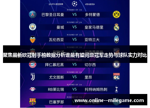 聚焦最新欧冠射手榜数据分析谁最有望问鼎冠军走势与球队实力对比